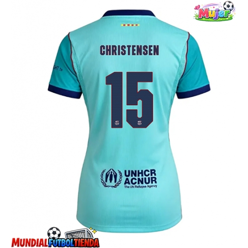 Camiseta Barcelona Andreas Christensen #15 Tercera Equipación Replica 2026-27 para mujer mangas cortas